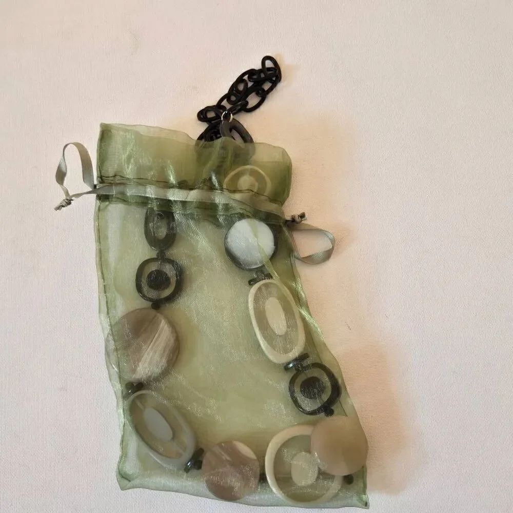 Statement Boho Geometric Chunky Chain Necklace - Picture 8 of 10